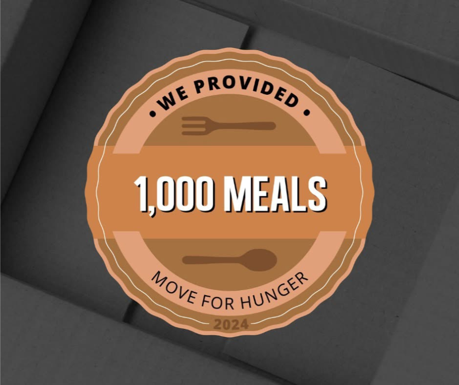 Move for Hunger badge for providing 1,000 meals