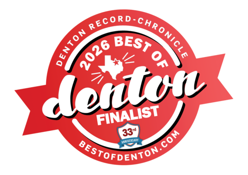 Brown Box Movers 2026 Best of Denton finalist badge